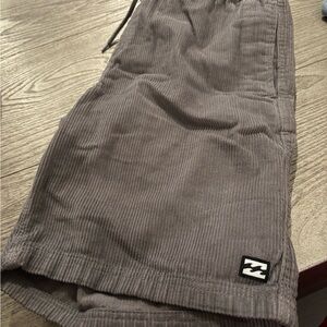 Billabong Gray Corduroy Shorts